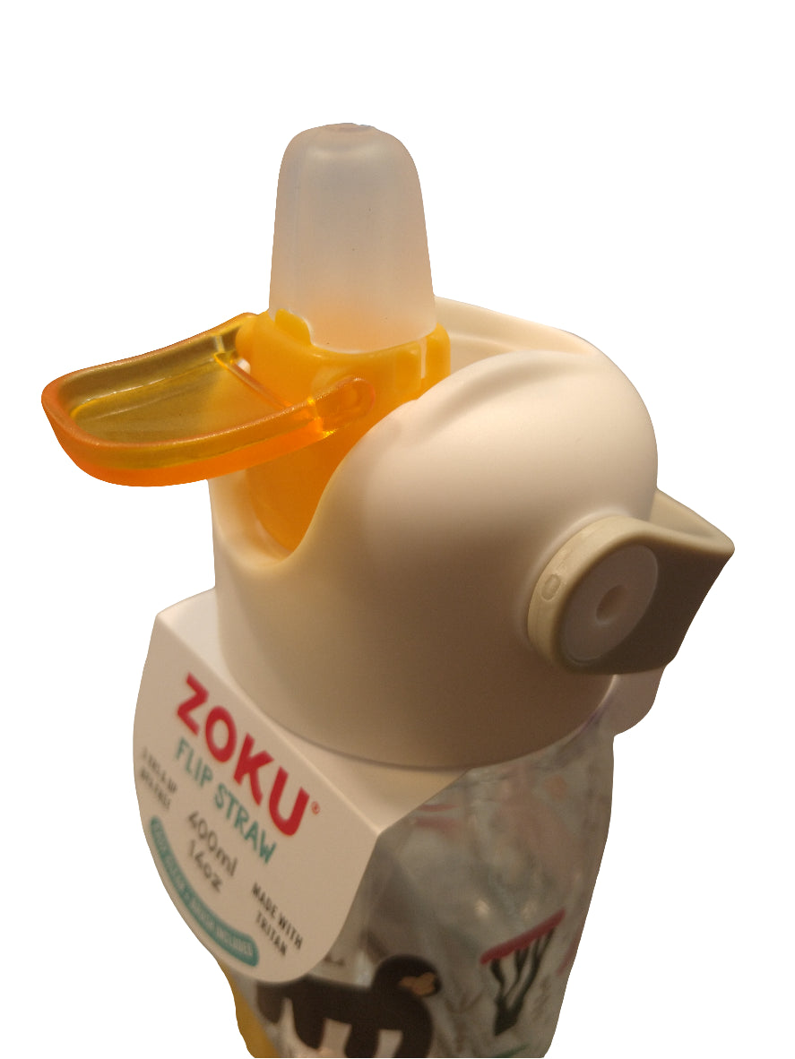 Borraccia in Tritan 465 ml- Animali giungla bianco